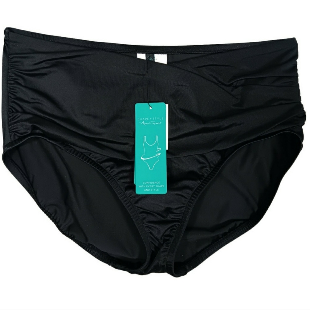 Aqua Green Shape + Style Bikini Bottom - Black